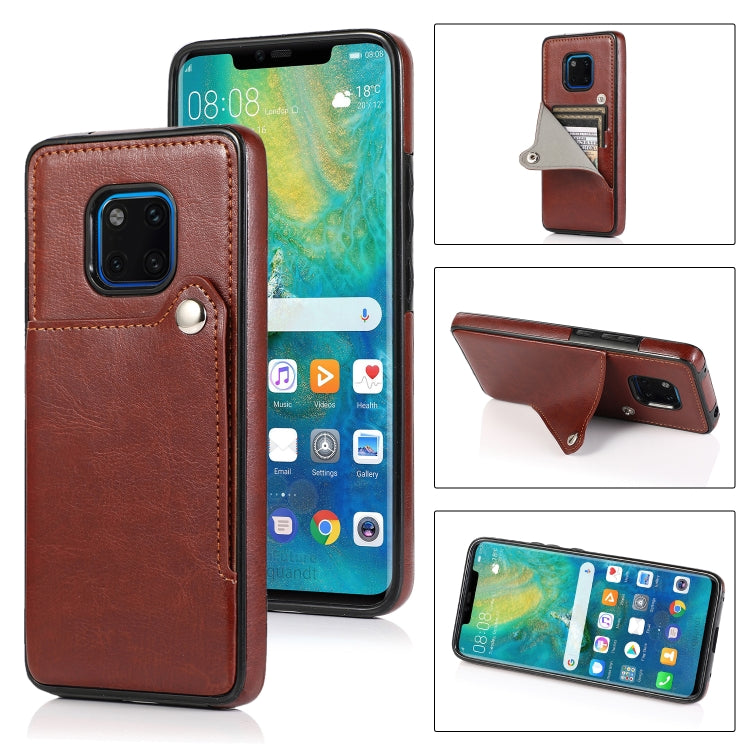 For Huawei Mate 20 Pro Pure Color Oblique Card PU + TPU Phone Case