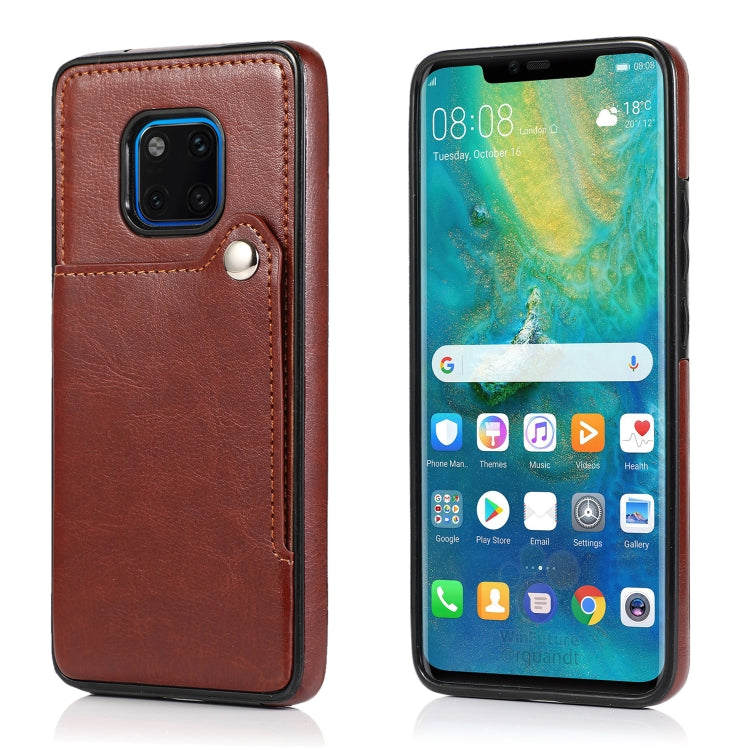 For Huawei Mate 20 Pro Pure Color Oblique Card PU + TPU Phone Case