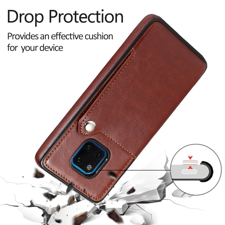 For Huawei Mate 20 Pro Pure Color Oblique Card PU + TPU Phone Case