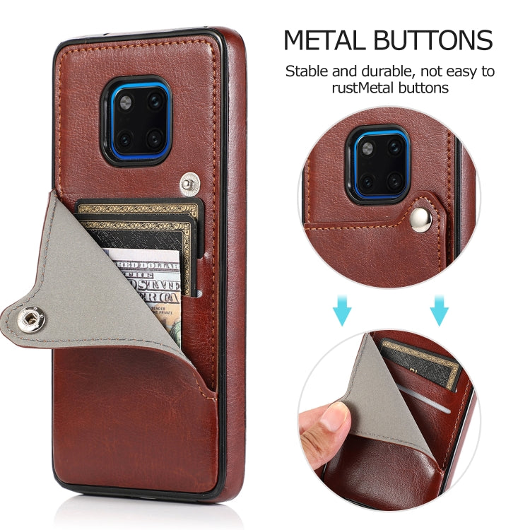 For Huawei Mate 20 Pro Pure Color Oblique Card PU + TPU Phone Case