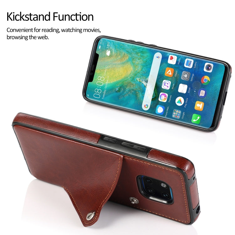 For Huawei Mate 20 Pro Pure Color Oblique Card PU + TPU Phone Case