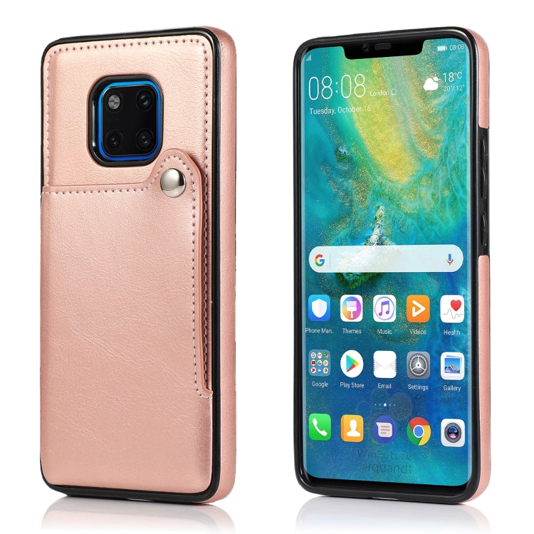 For Huawei Mate 20 Pro Pure Color Oblique Card PU + TPU Phone Case