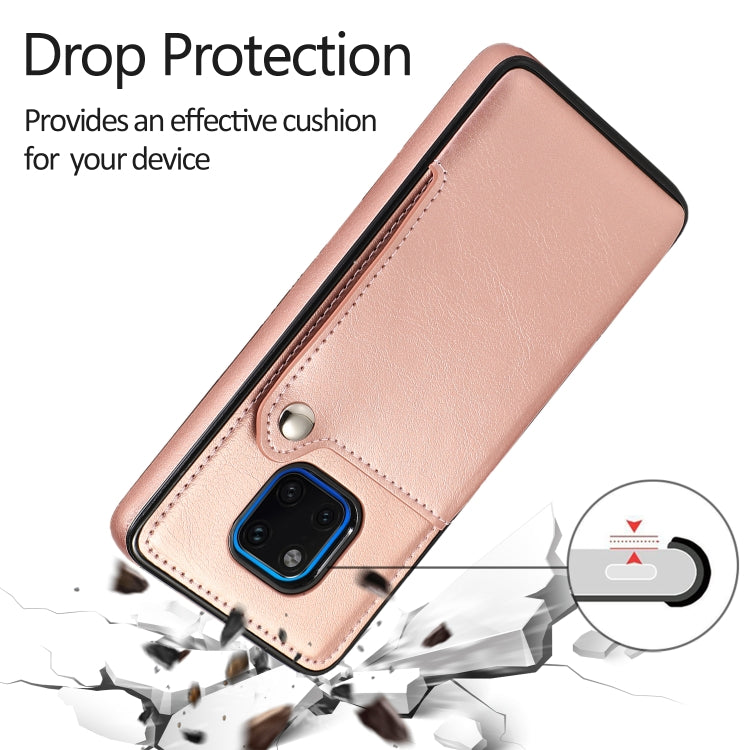 For Huawei Mate 20 Pro Pure Color Oblique Card PU + TPU Phone Case
