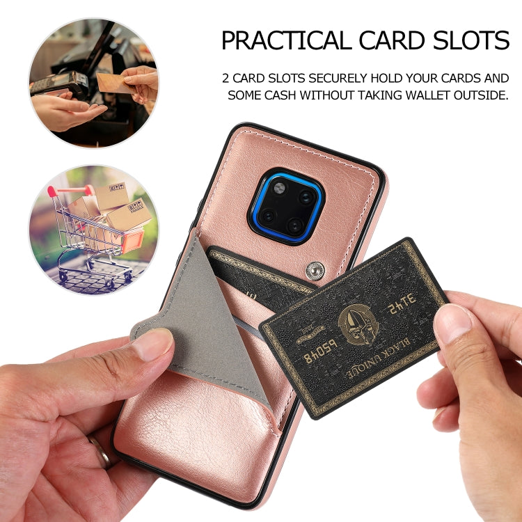 For Huawei Mate 20 Pro Pure Color Oblique Card PU + TPU Phone Case
