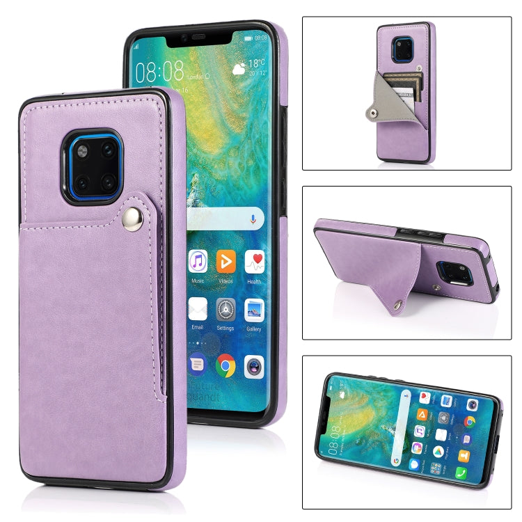 For Huawei Mate 20 Pro Pure Color Oblique Card PU + TPU Phone Case