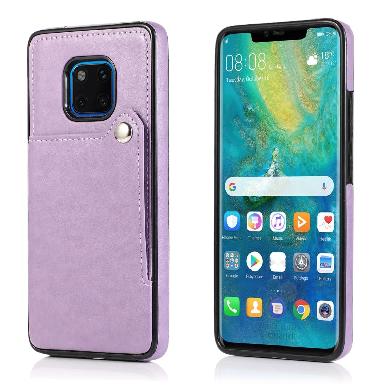 For Huawei Mate 20 Pro Pure Color Oblique Card PU + TPU Phone Case