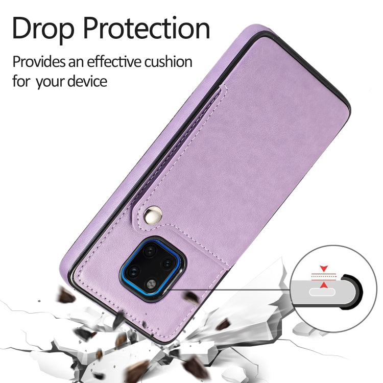 For Huawei Mate 20 Pro Pure Color Oblique Card PU + TPU Phone Case