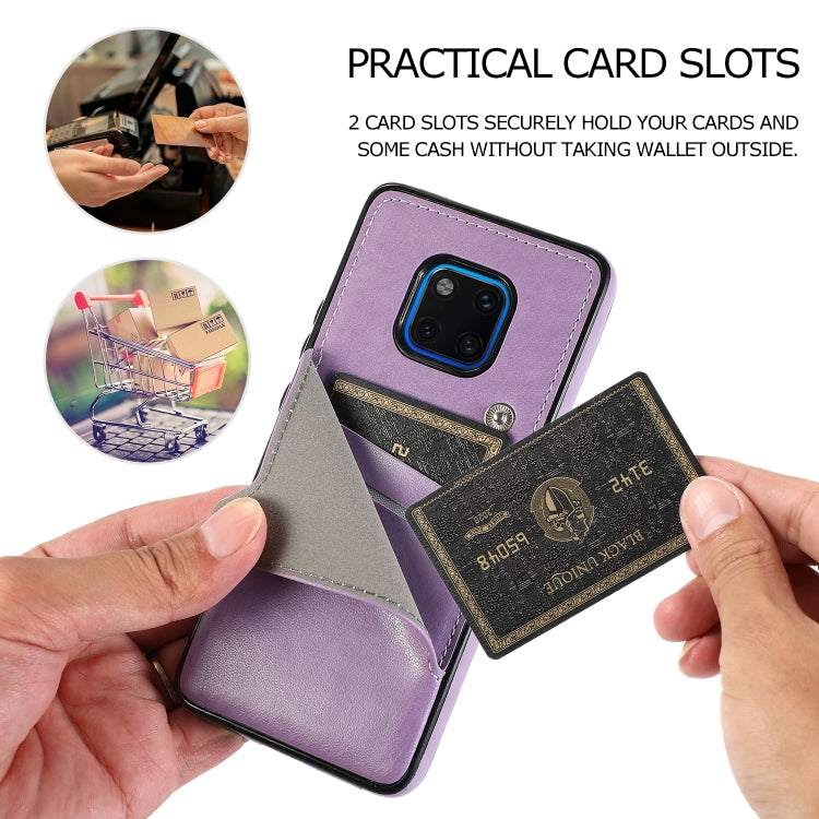 For Huawei Mate 20 Pro Pure Color Oblique Card PU + TPU Phone Case