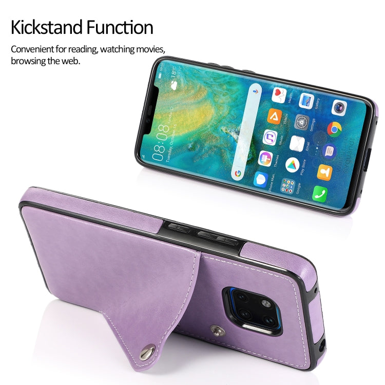 For Huawei Mate 20 Pro Pure Color Oblique Card PU + TPU Phone Case