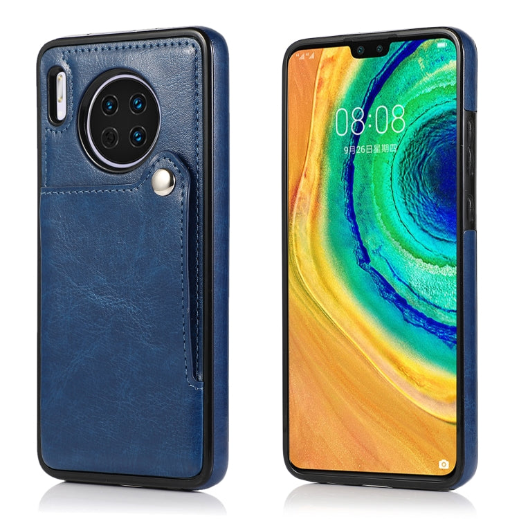For Huawei Mate 30 Pure Color Oblique Card PU + TPU Phone Case