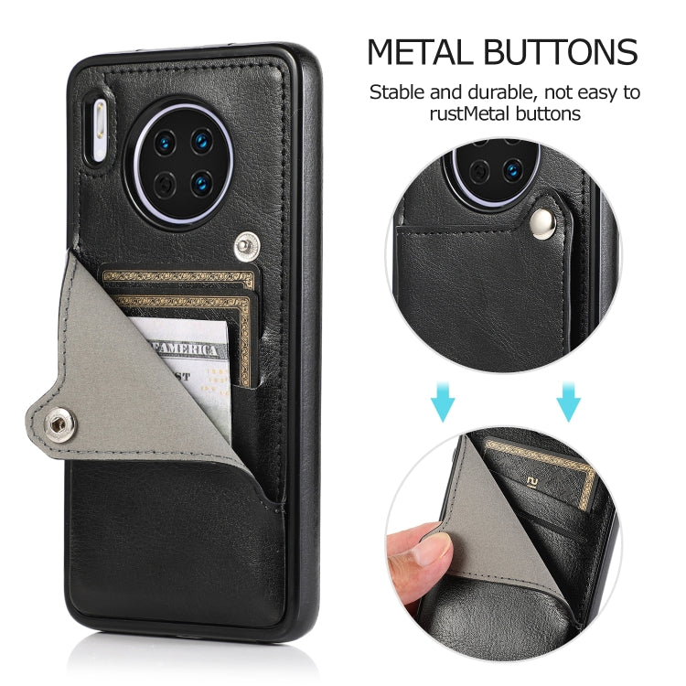 For Huawei Mate 30 Pure Color Oblique Card PU + TPU Phone Case