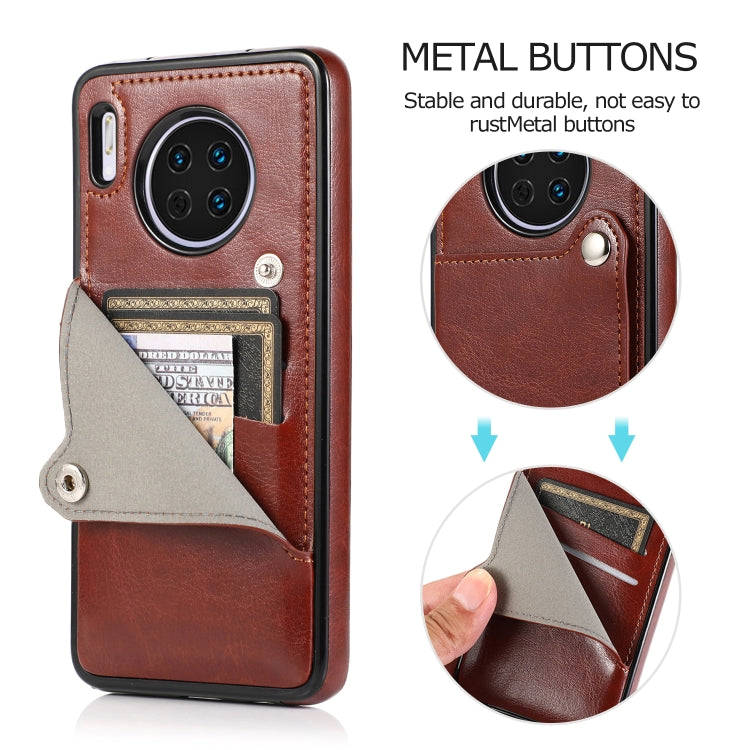 For Huawei Mate 30 Pure Color Oblique Card PU + TPU Phone Case