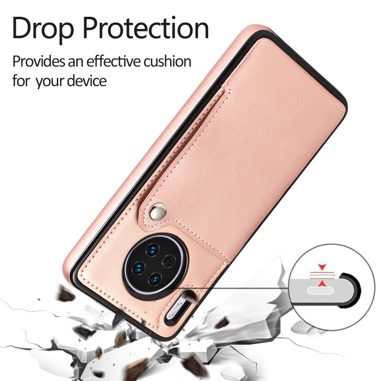 For Huawei Mate 30 Pure Color Oblique Card PU + TPU Phone Case