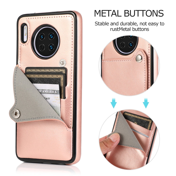 For Huawei Mate 30 Pure Color Oblique Card PU + TPU Phone Case