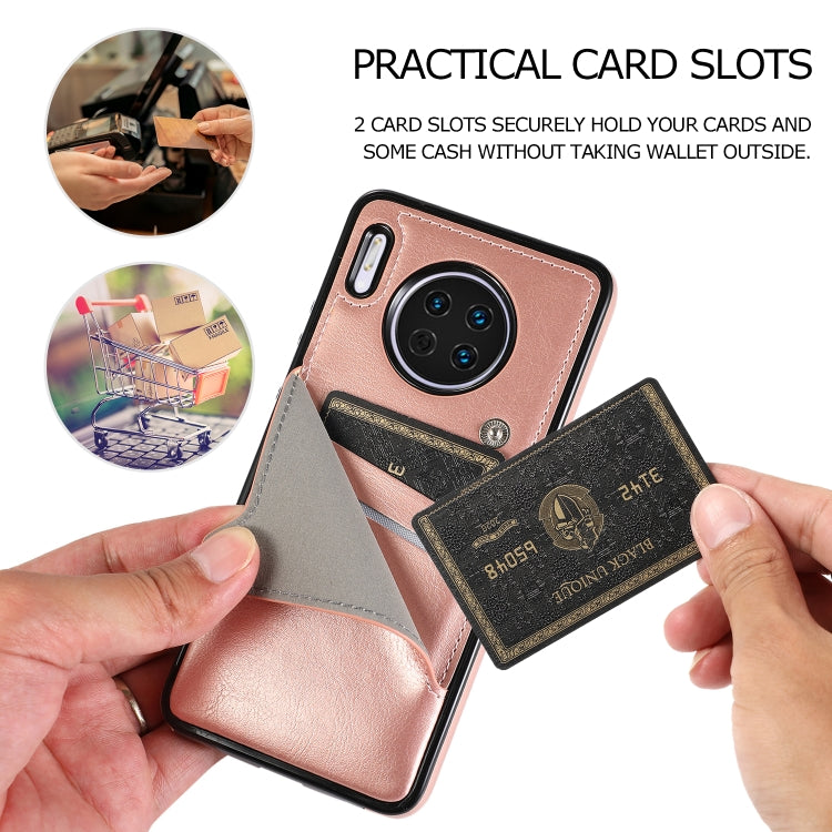 For Huawei Mate 30 Pure Color Oblique Card PU + TPU Phone Case