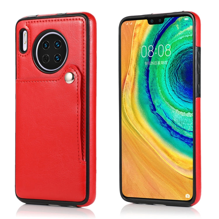 For Huawei Mate 30 Pro Pure Color Oblique Card PU + TPU Phone Case