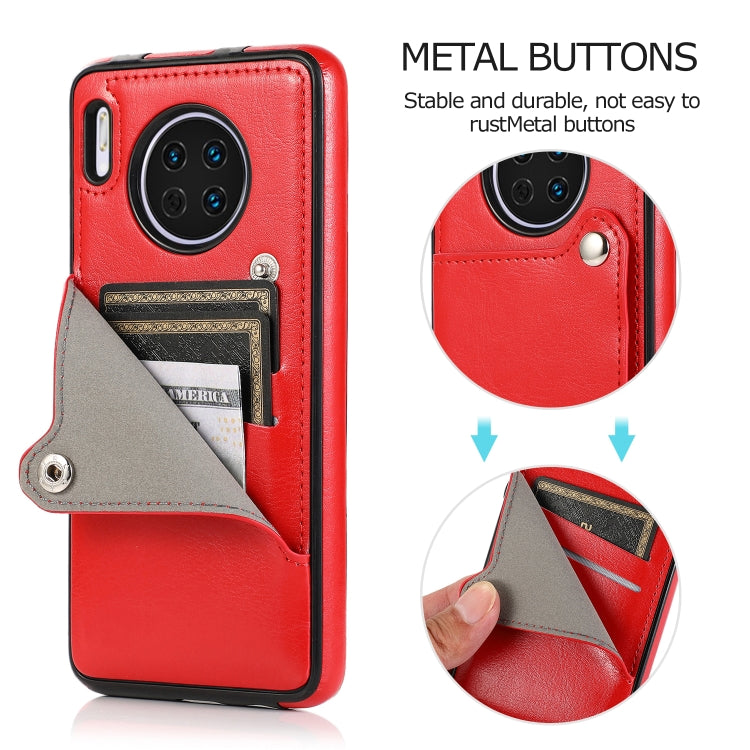 For Huawei Mate 30 Pro Pure Color Oblique Card PU + TPU Phone Case