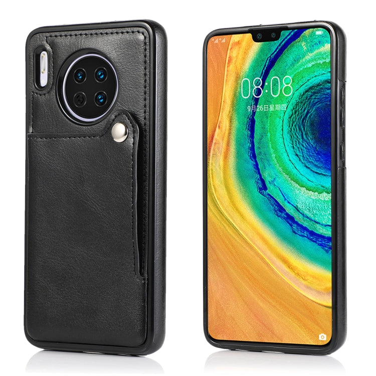 For Huawei Mate 30 Pro Pure Color Oblique Card PU + TPU Phone Case
