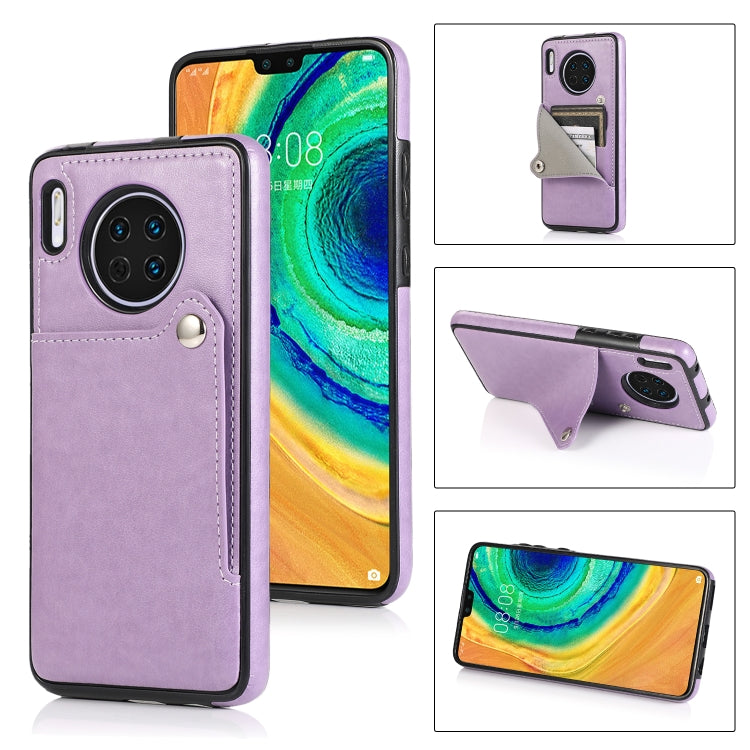 For Huawei Mate 30 Pro Pure Color Oblique Card PU + TPU Phone Case