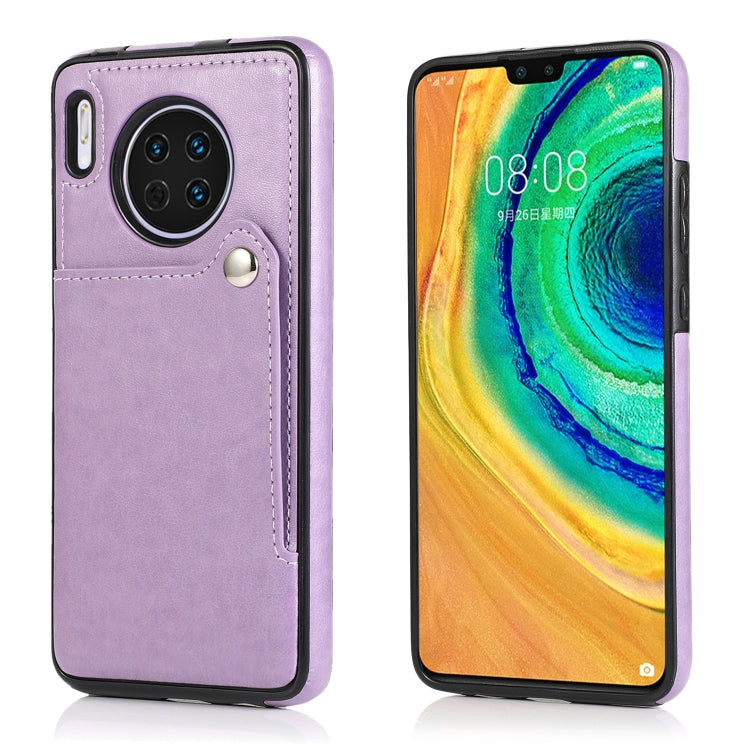 For Huawei Mate 30 Pro Pure Color Oblique Card PU + TPU Phone Case