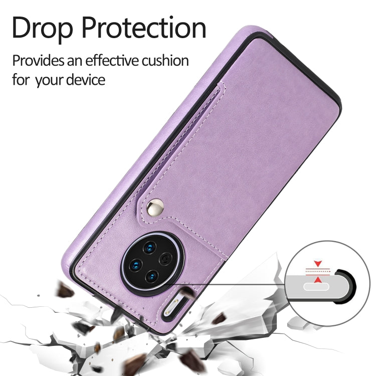For Huawei Mate 30 Pro Pure Color Oblique Card PU + TPU Phone Case