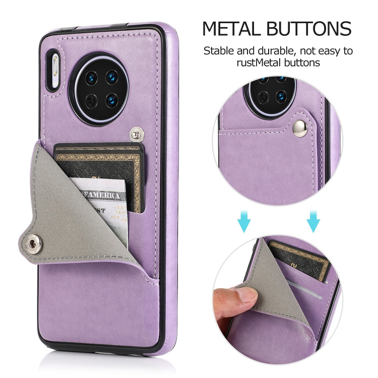 For Huawei Mate 30 Pro Pure Color Oblique Card PU + TPU Phone Case