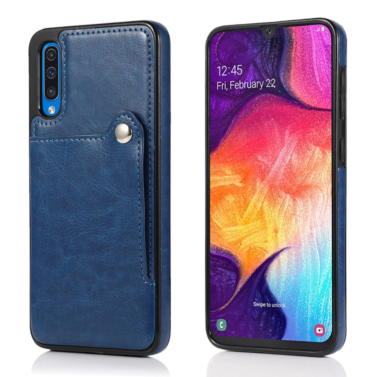 For Huawei P30 Pure Color Oblique Card PU + TPU Phone Case