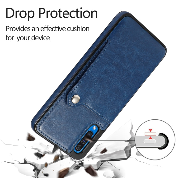 For Huawei P30 Pure Color Oblique Card PU + TPU Phone Case
