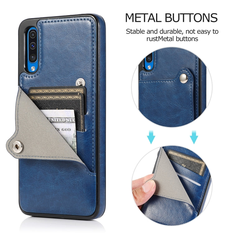 For Huawei P30 Pure Color Oblique Card PU + TPU Phone Case