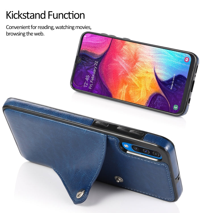 For Huawei P30 Pure Color Oblique Card PU + TPU Phone Case