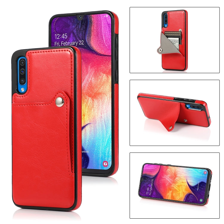 For Huawei P30 Pure Color Oblique Card PU + TPU Phone Case