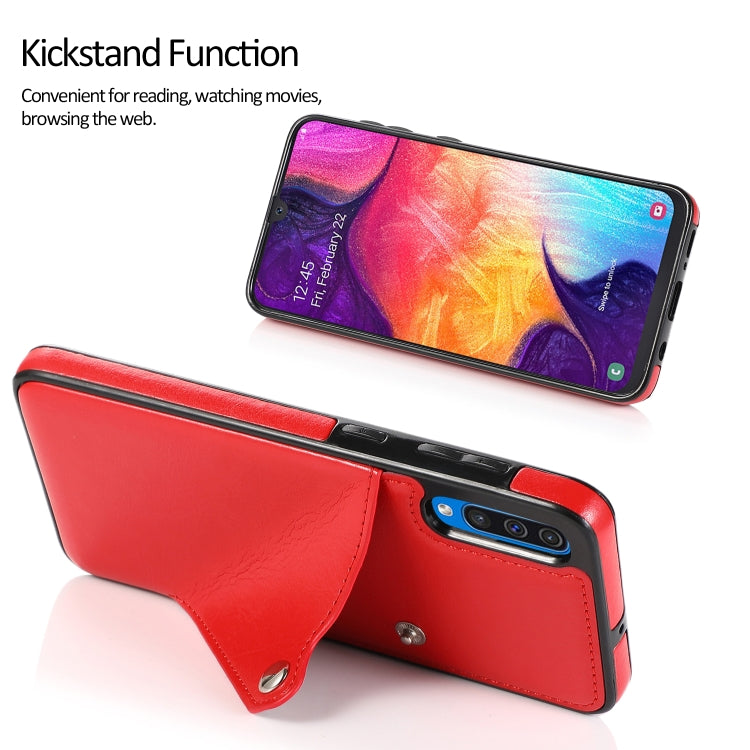 For Huawei P30 Pure Color Oblique Card PU + TPU Phone Case