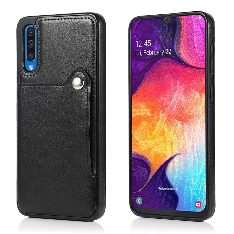 For Huawei P30 Pure Color Oblique Card PU + TPU Phone Case