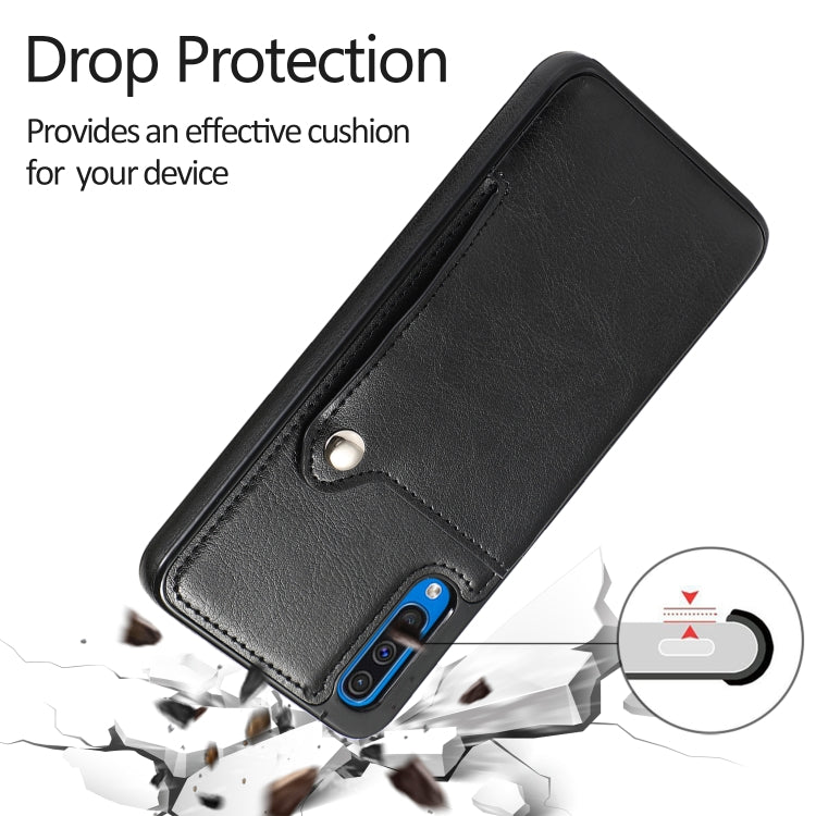 For Huawei P30 Pure Color Oblique Card PU + TPU Phone Case