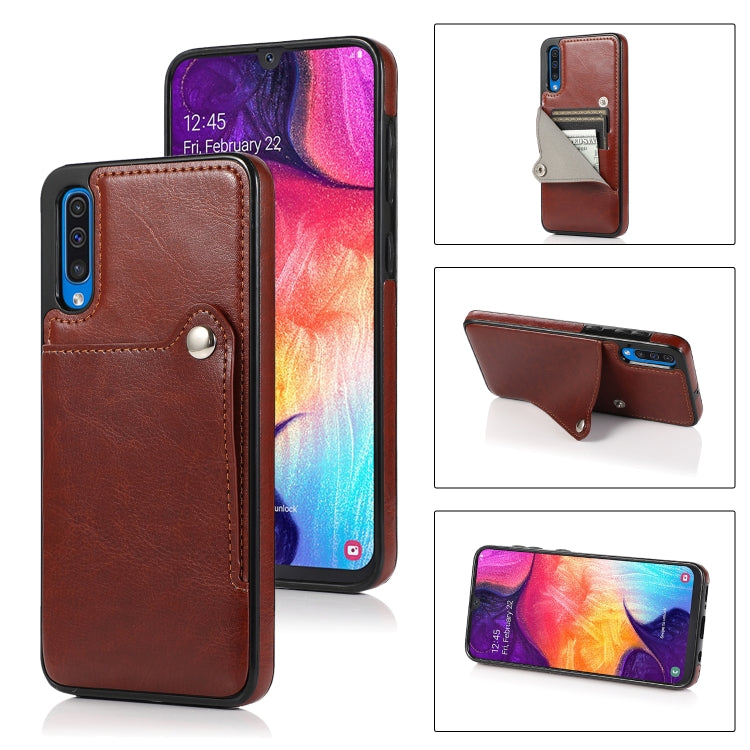 For Huawei P30 Pure Color Oblique Card PU + TPU Phone Case