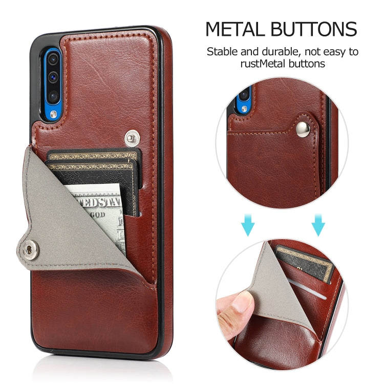 For Huawei P30 Pure Color Oblique Card PU + TPU Phone Case