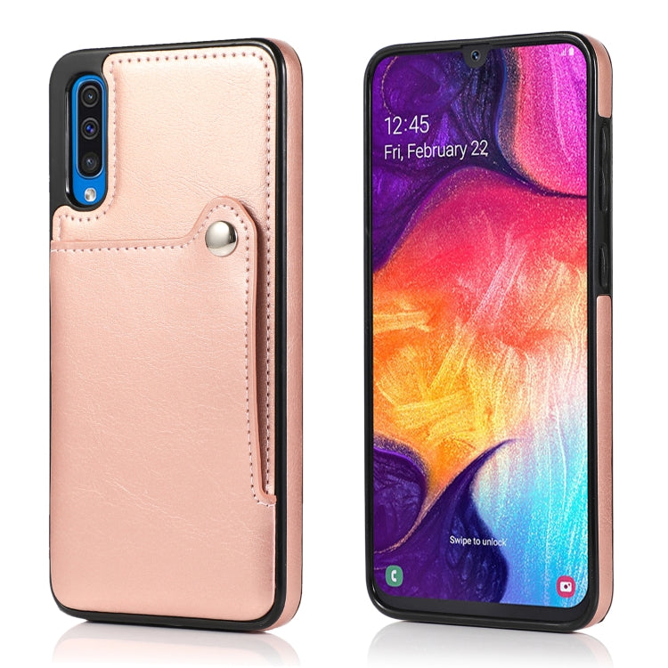 For Huawei P30 Pure Color Oblique Card PU + TPU Phone Case