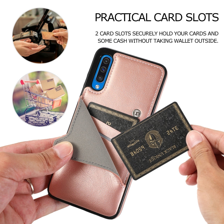 For Huawei P30 Pure Color Oblique Card PU + TPU Phone Case