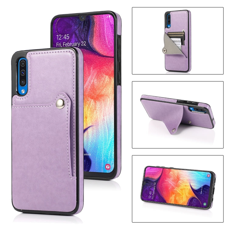 For Huawei P30 Pure Color Oblique Card PU + TPU Phone Case