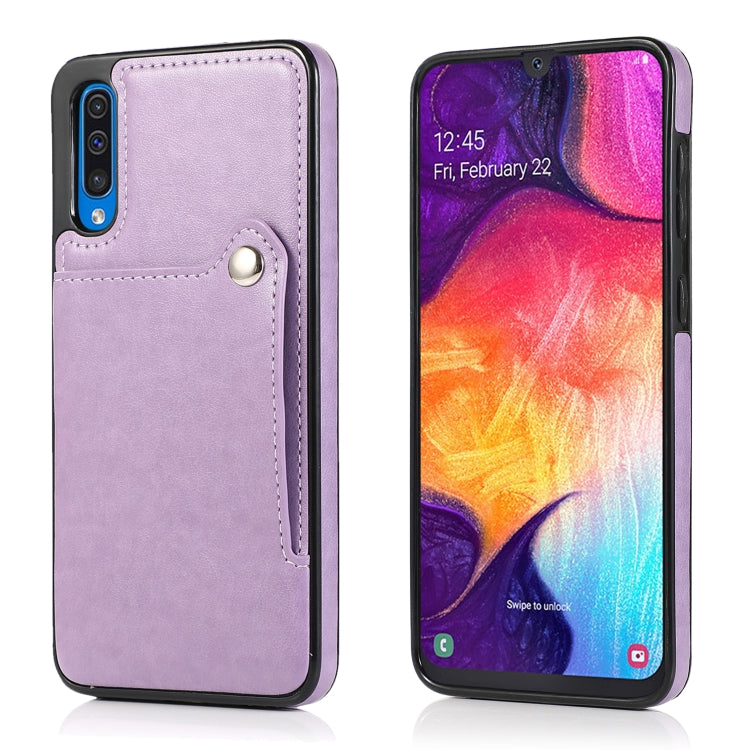 For Huawei P30 Pure Color Oblique Card PU + TPU Phone Case