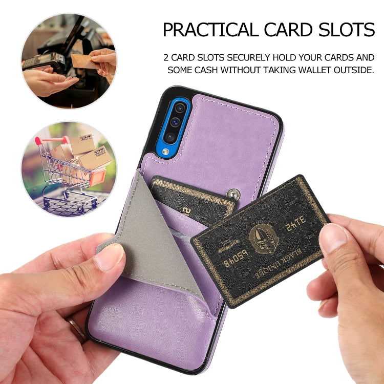 For Huawei P30 Pure Color Oblique Card PU + TPU Phone Case
