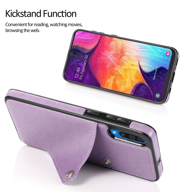 For Huawei P30 Pure Color Oblique Card PU + TPU Phone Case