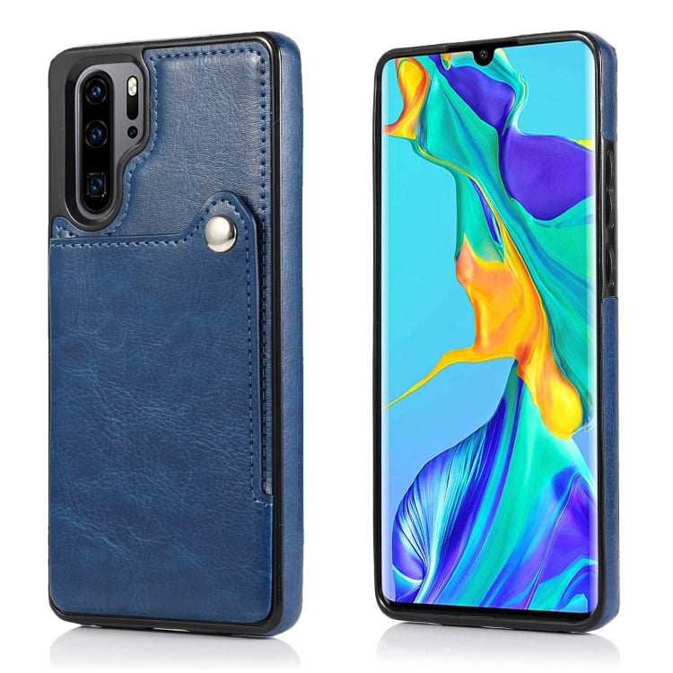For Huawei P30 Pro Pure Color Oblique Card PU + TPU Phone Case