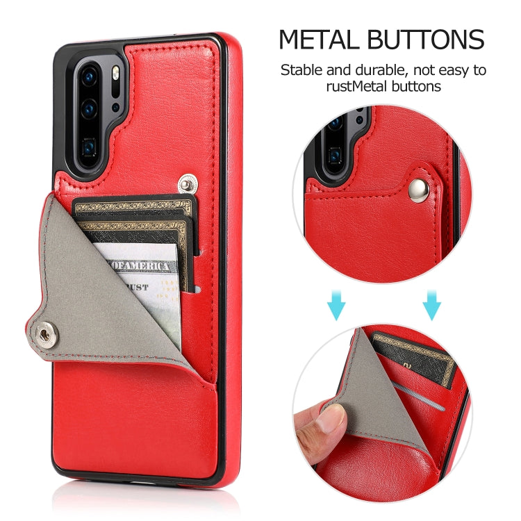 For Huawei P30 Pro Pure Color Oblique Card PU + TPU Phone Case