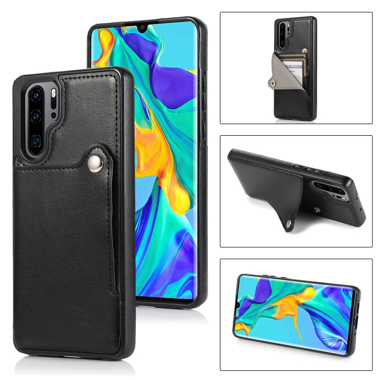 For Huawei P30 Pro Pure Color Oblique Card PU + TPU Phone Case