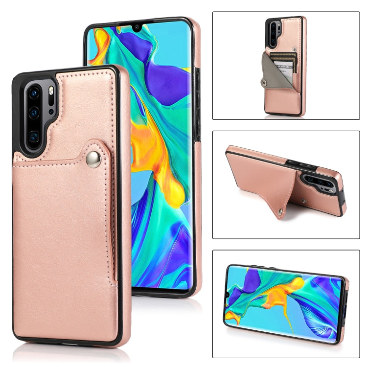 For Huawei P30 Pro Pure Color Oblique Card PU + TPU Phone Case