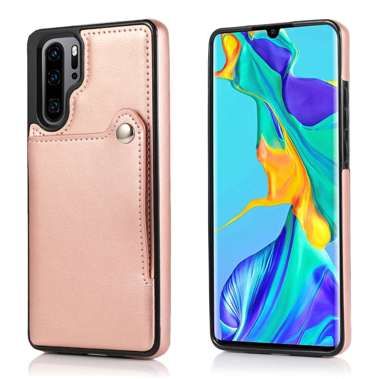 For Huawei P30 Pro Pure Color Oblique Card PU + TPU Phone Case