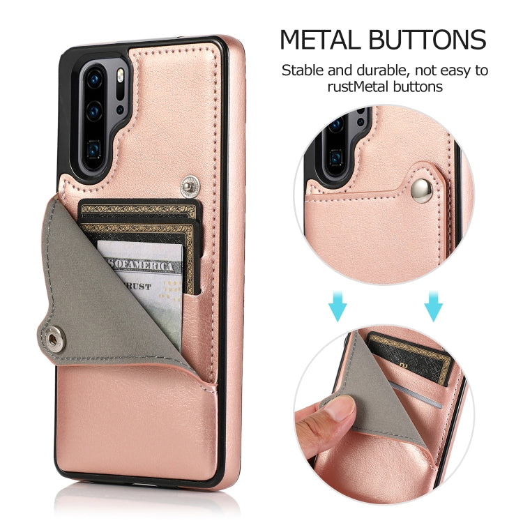 For Huawei P30 Pro Pure Color Oblique Card PU + TPU Phone Case