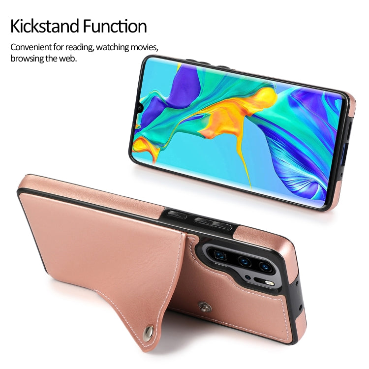 For Huawei P30 Pro Pure Color Oblique Card PU + TPU Phone Case