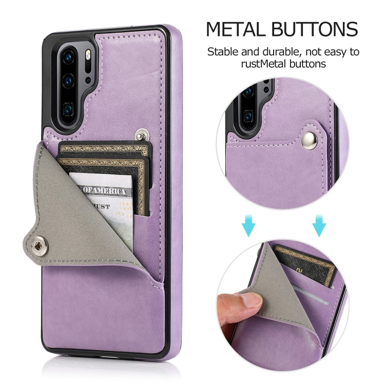 For Huawei P30 Pro Pure Color Oblique Card PU + TPU Phone Case